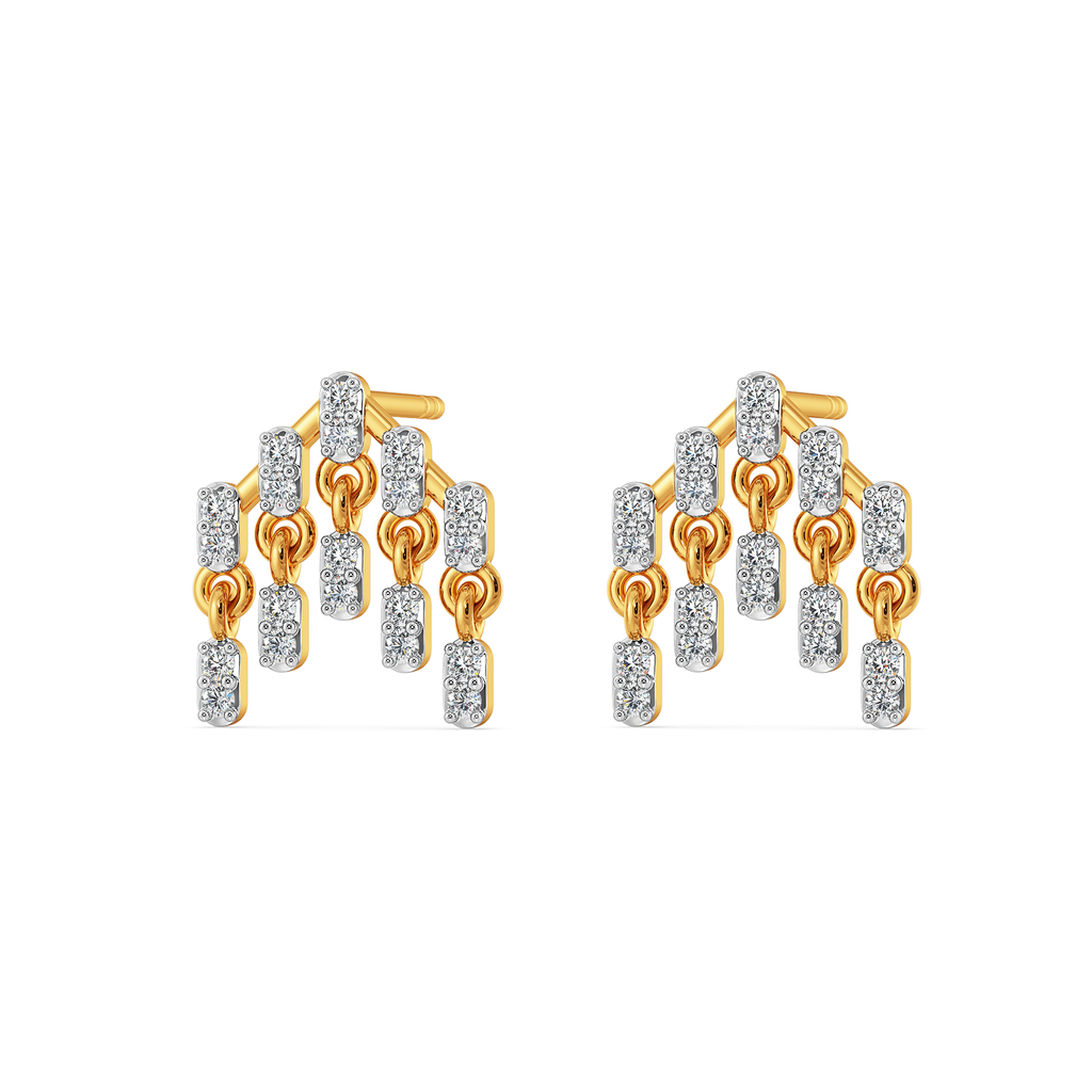 Dramatic Fringe Diamond Earrings