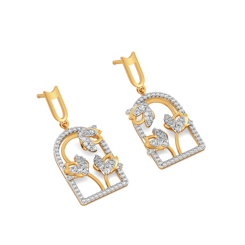 Party in the Royal Garden Diamond Earrings