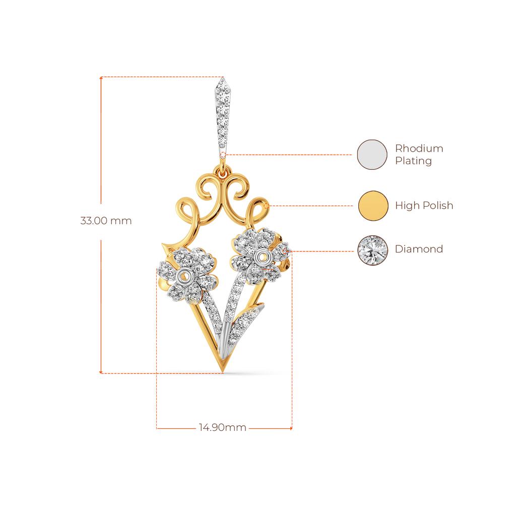 Vintage Garden Party Diamond Earrings