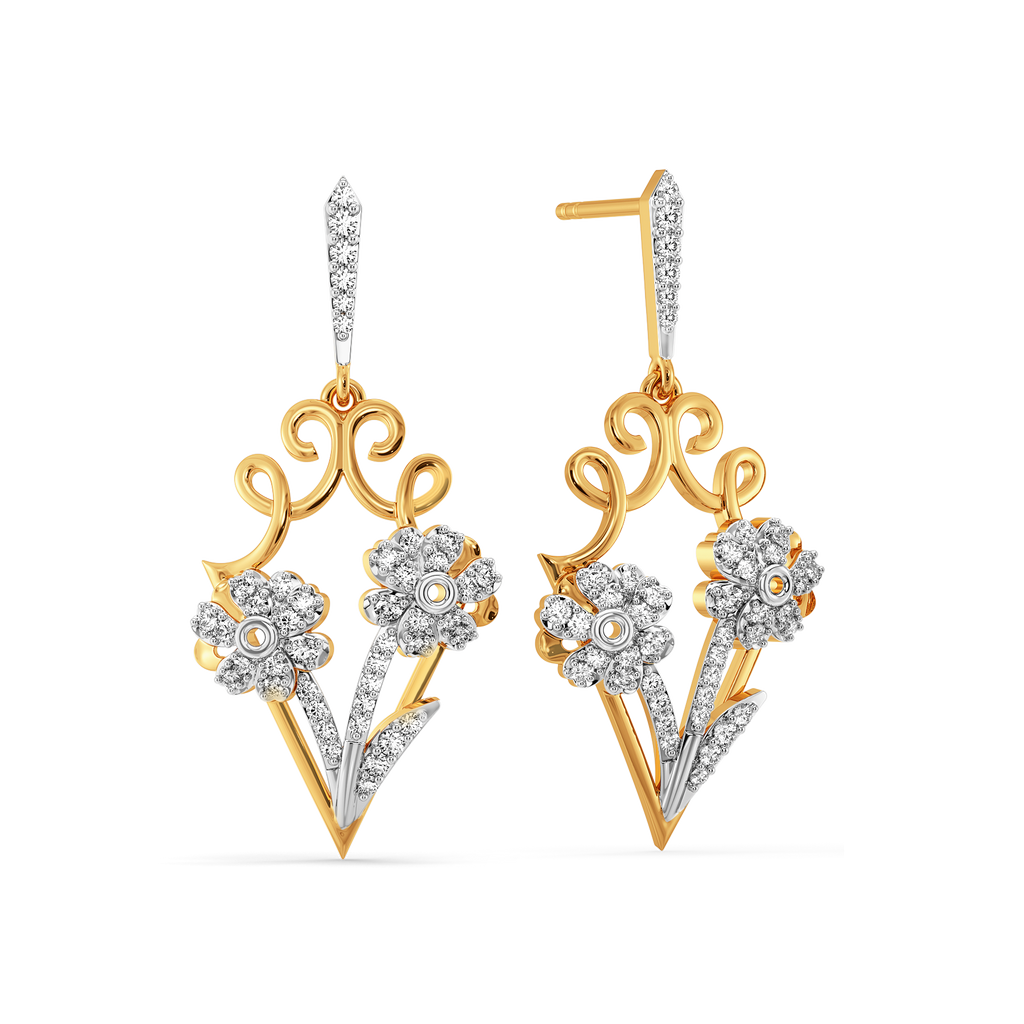 Vintage Garden Party Diamond Earrings