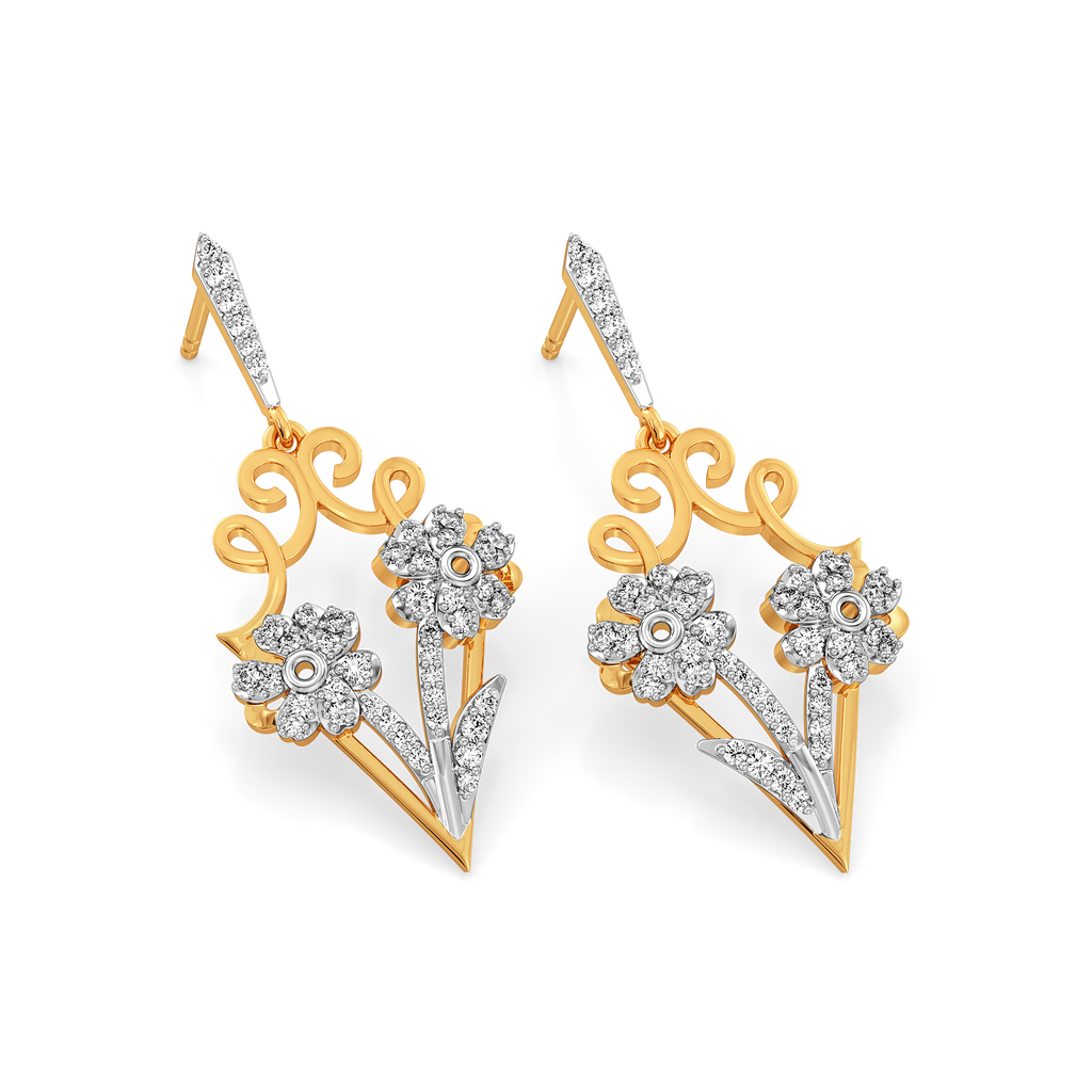 Vintage Garden Party Diamond Earrings