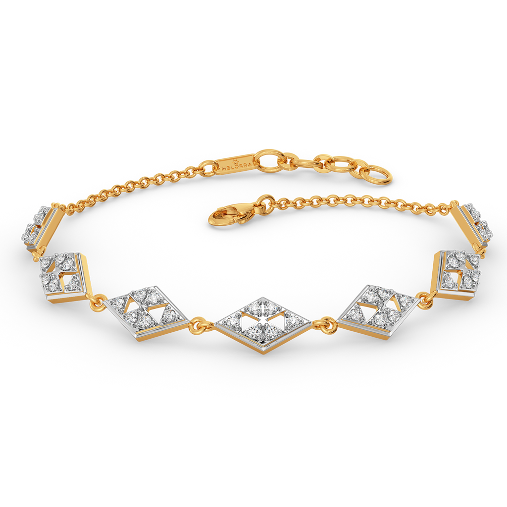 Retro Chequers Diamond Bracelets