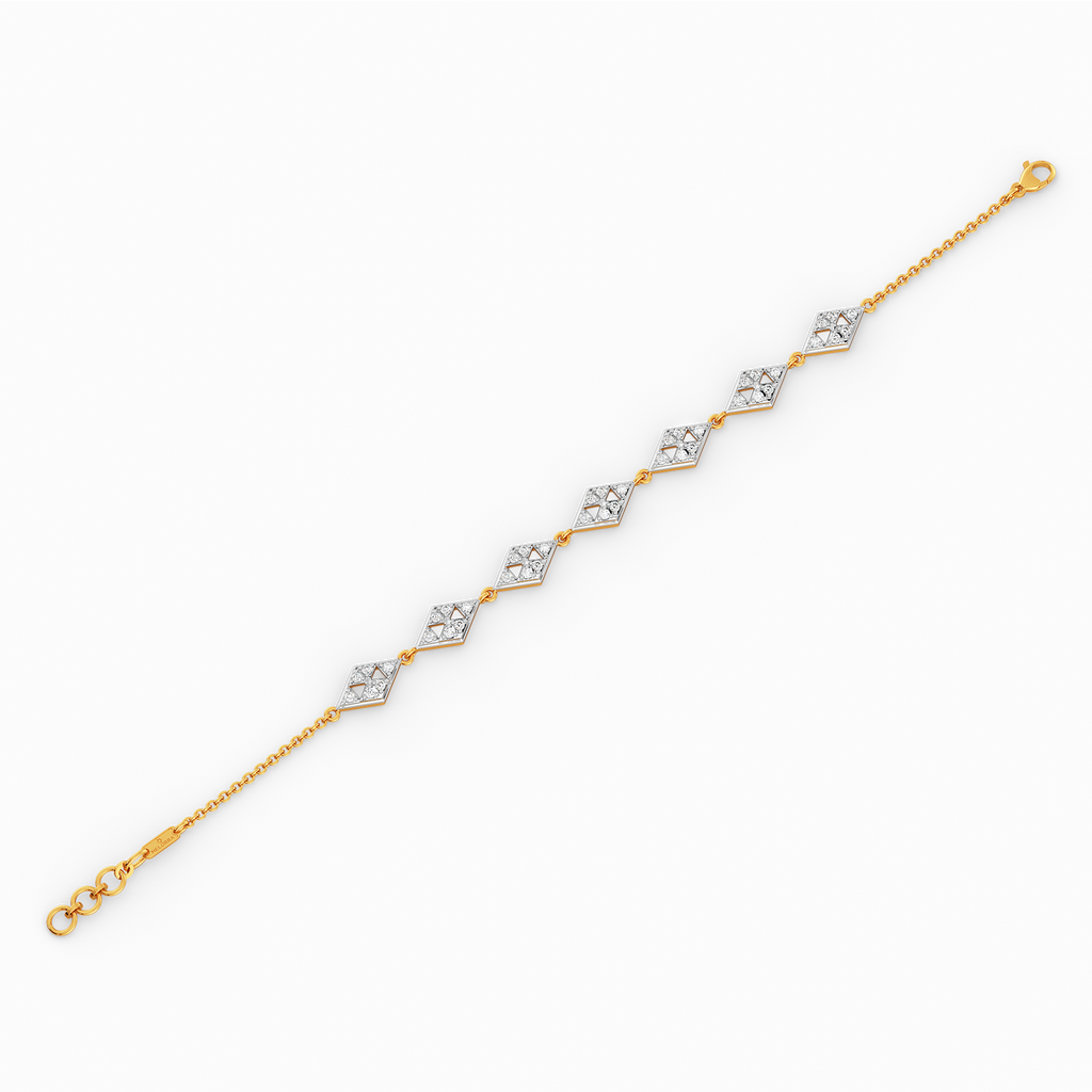Retro Chequers Diamond Bracelets