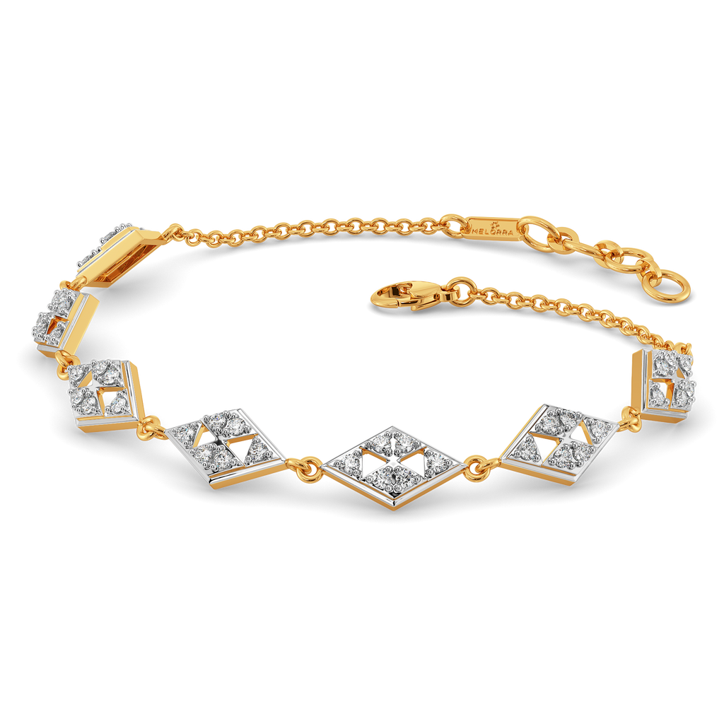 Retro Chequers Diamond Bracelets