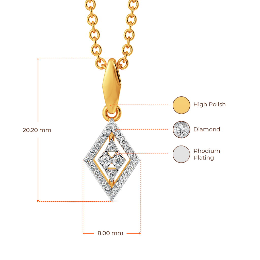 Retro Chequers Diamond Pendants