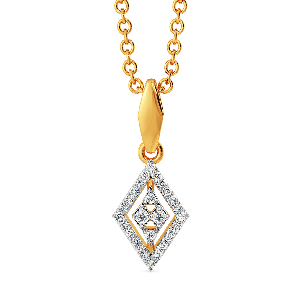 Retro Chequers Diamond Pendants