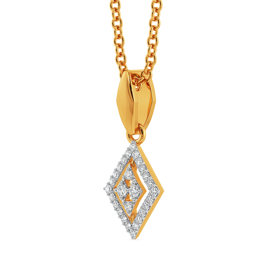 Retro Chequers Diamond Pendants