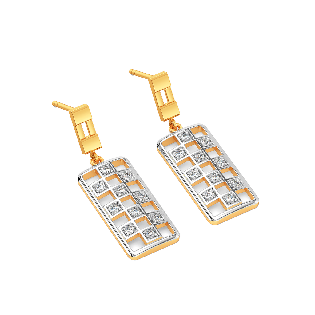 Just Checkin Diamond Earrings