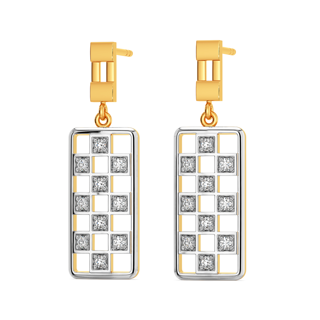 Just Checkin Diamond Earrings