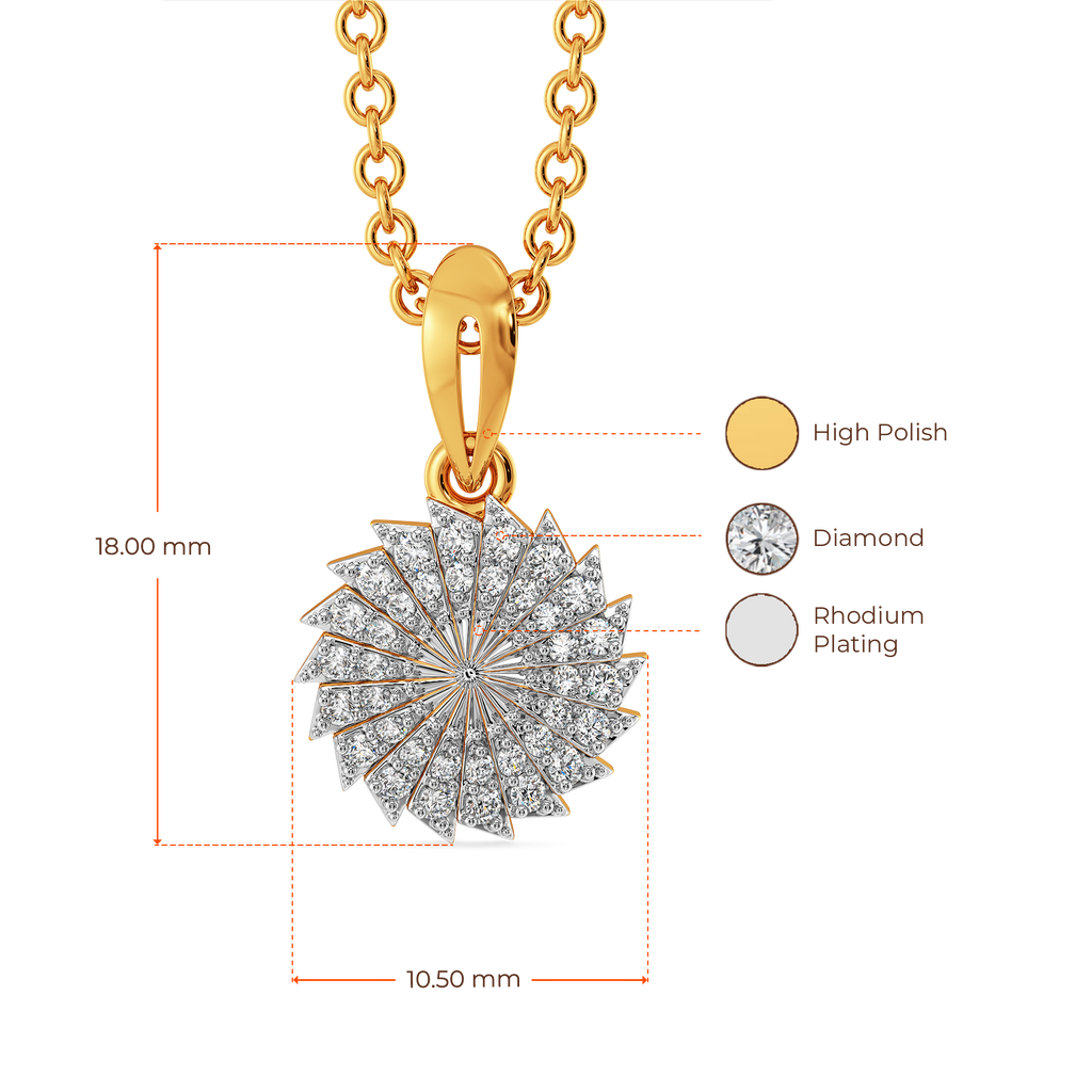 Pleated Glam Diamond Pendants