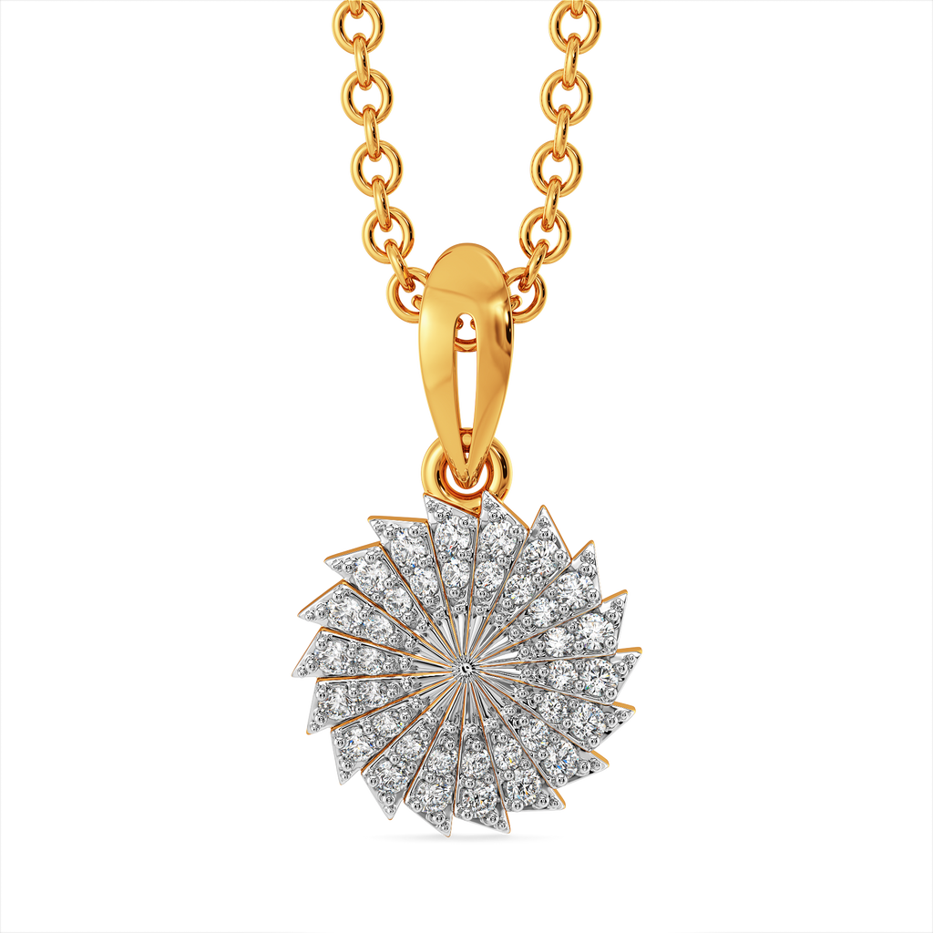 Pleated Glam Diamond Pendants