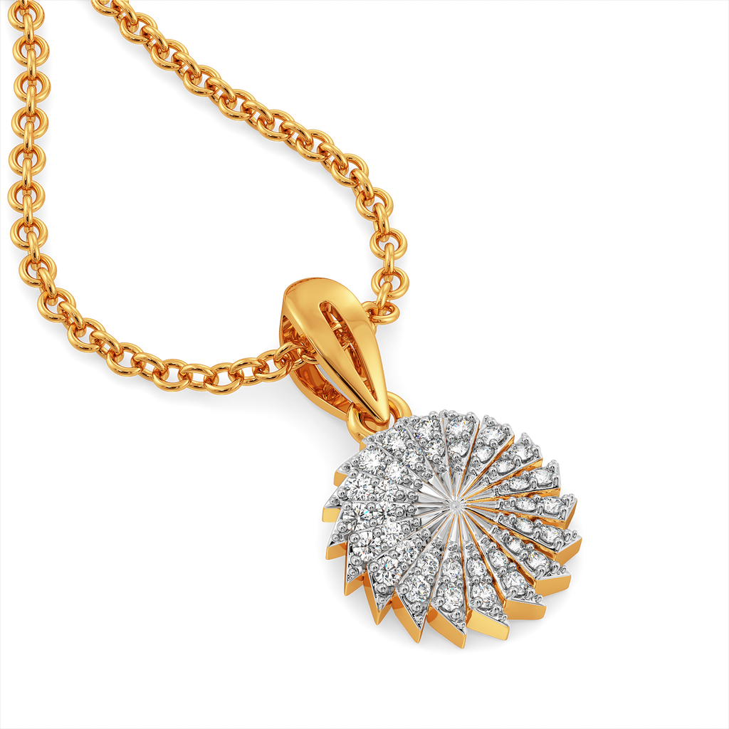 Pleated Glam Diamond Pendants