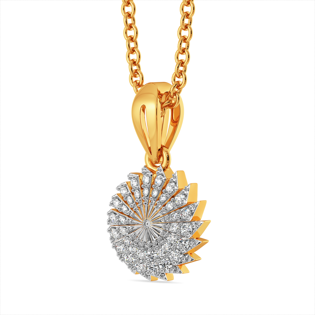 Pleated Glam Diamond Pendants