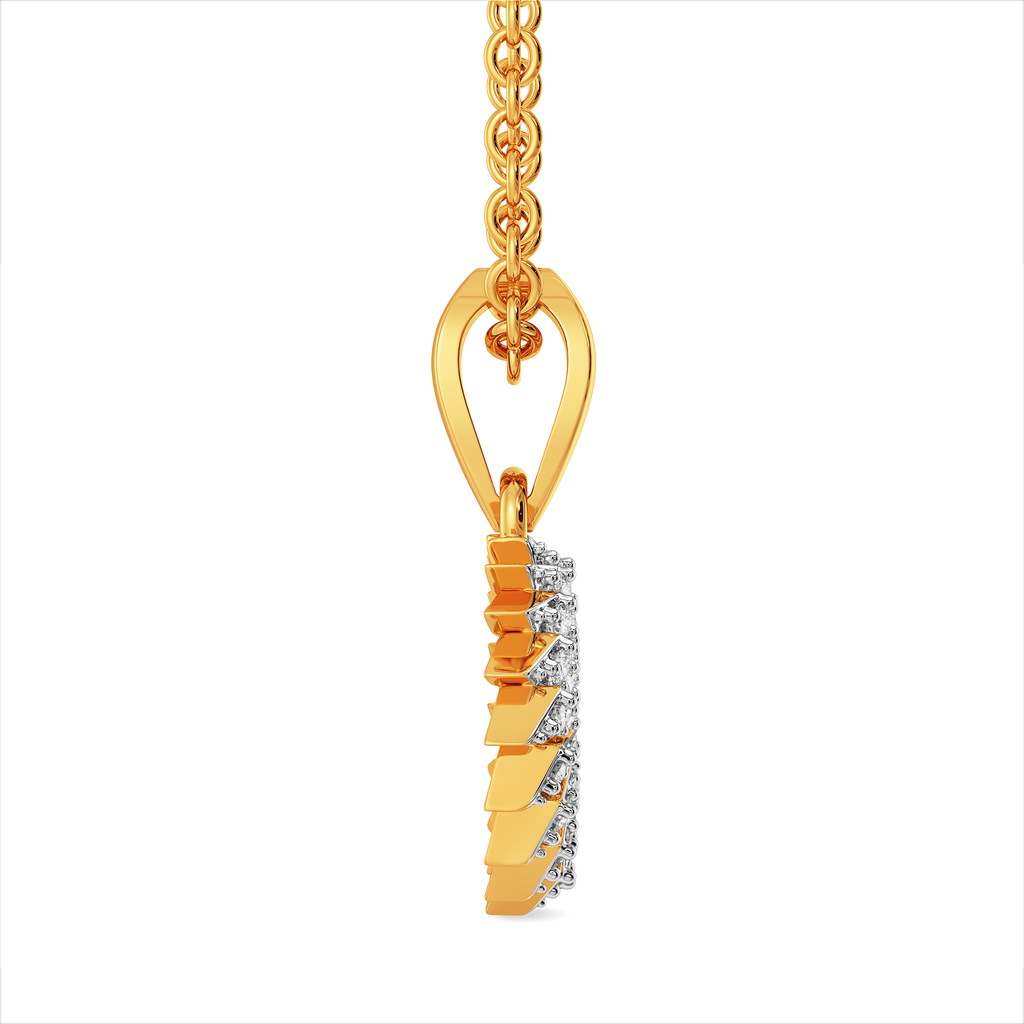 Pleated Glam Diamond Pendants