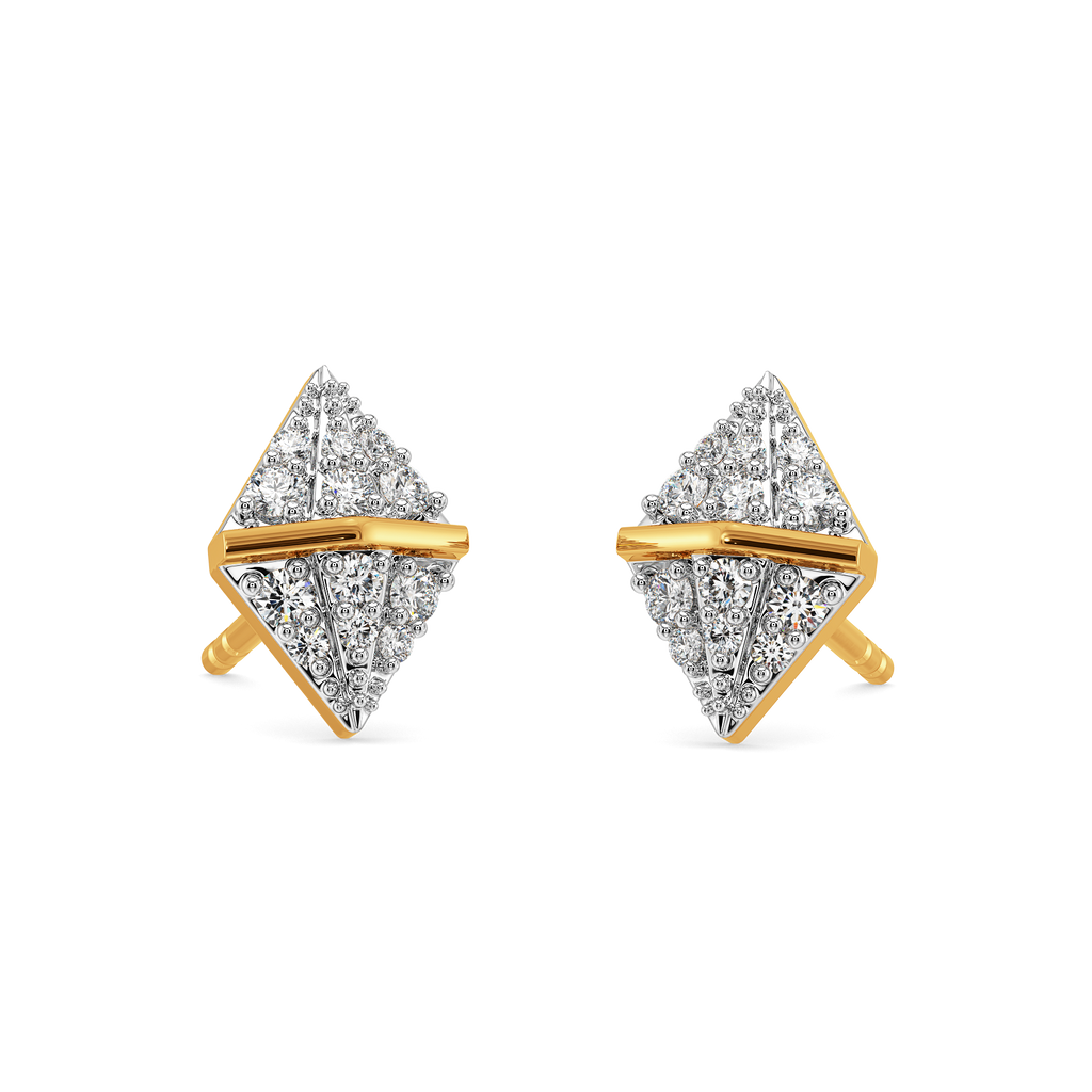 Pretty Pleats Diamond Earrings