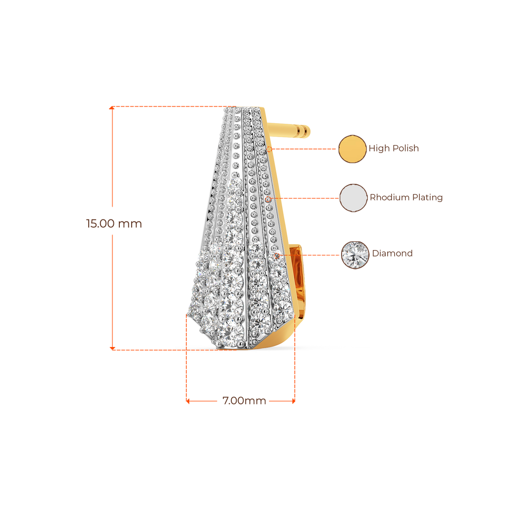 Folded Elegance Diamond Earrings