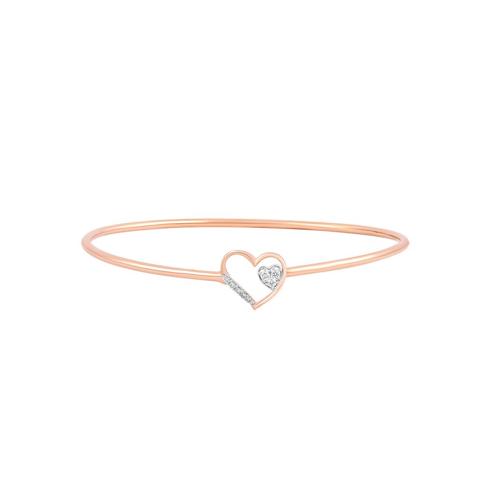 Charming Diamond Heart Bracelet