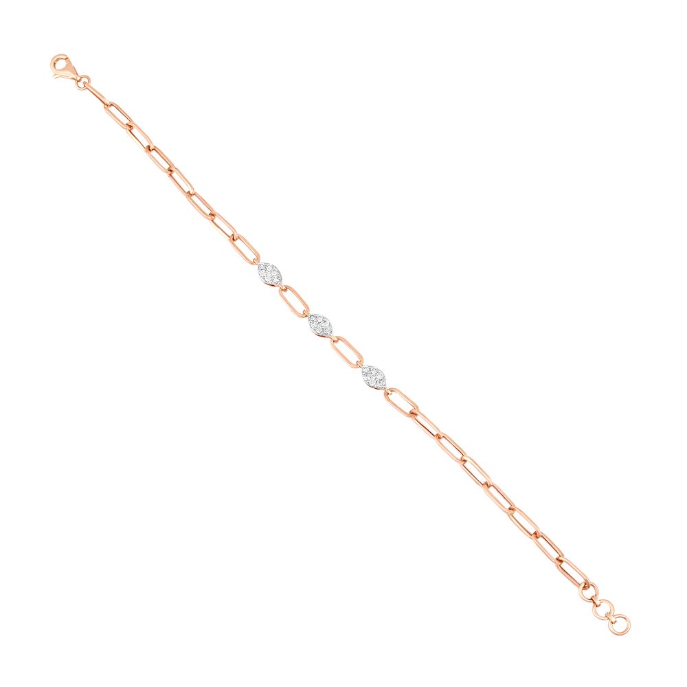 Geometric Rose Gold Solis Diamond Bracelet