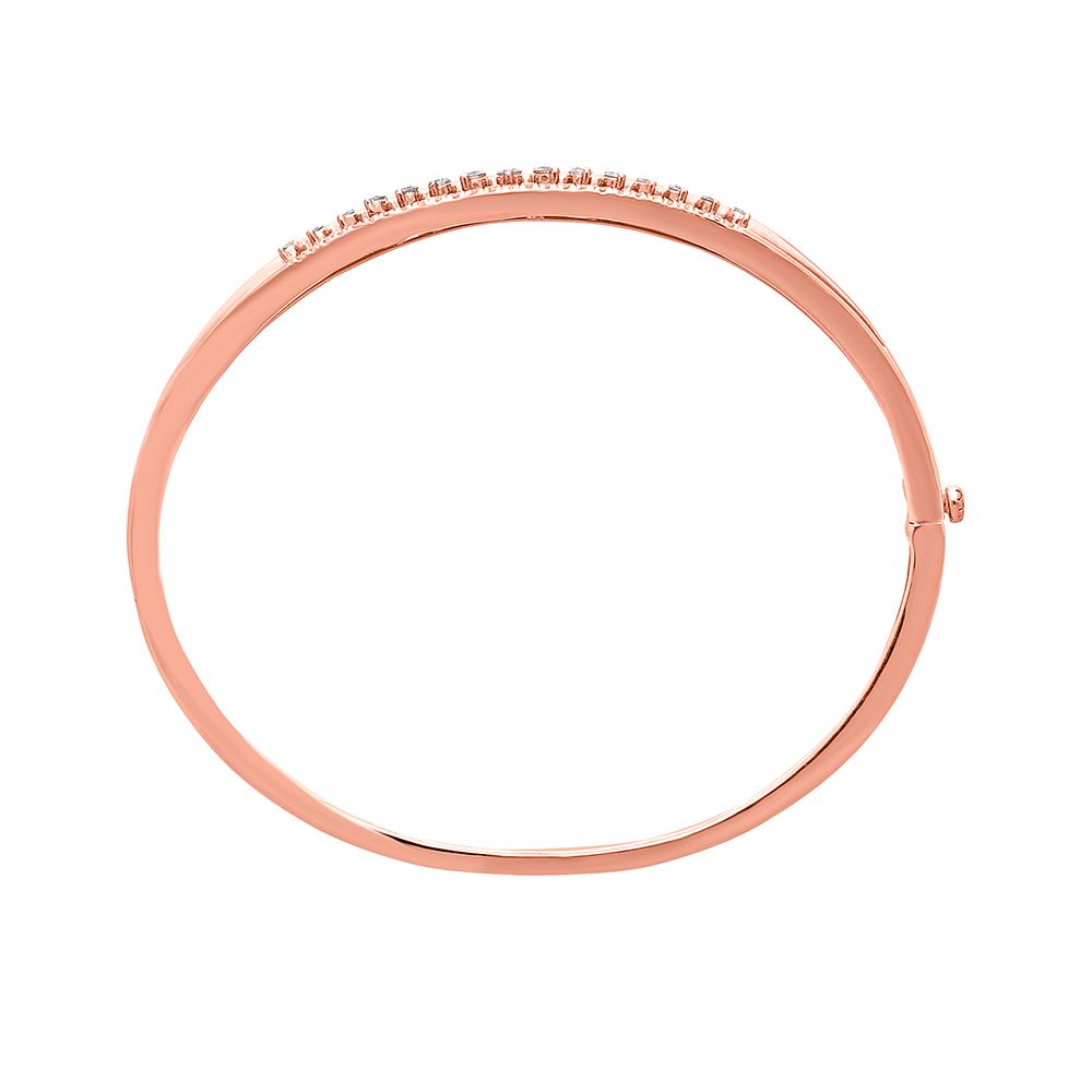 Glimmering Leaf Design Diamond Bracelet