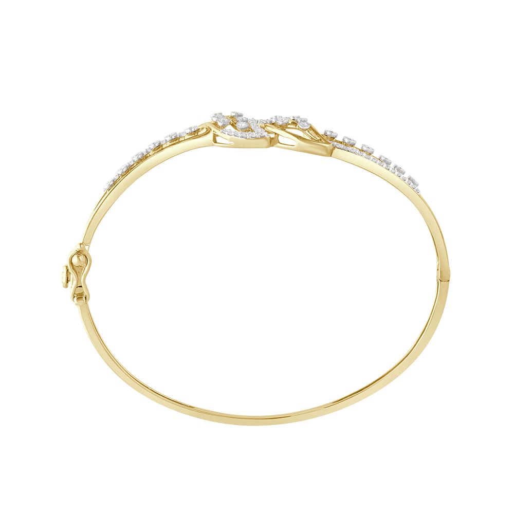 Paisley Motif Diamond Bracelet in Gold