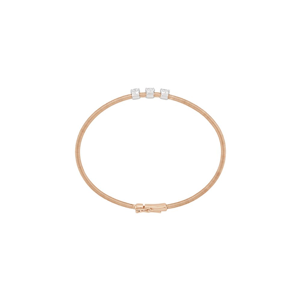 Contemporary Rose Gold Diamond Bracelet