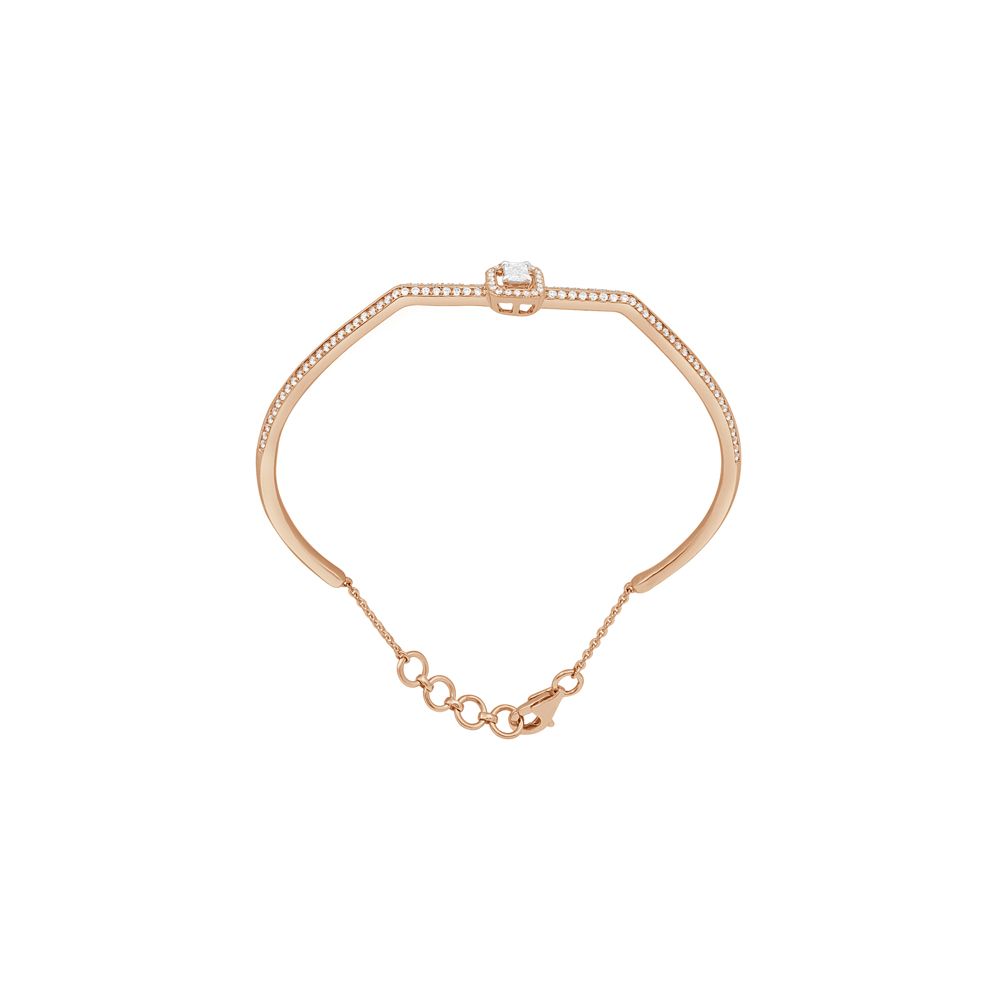 Contemporary Geometric Design Diamond Bracelet