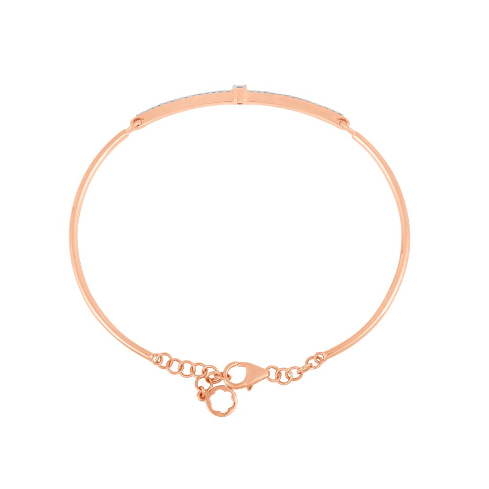 Simple Diamond and Rose Gold Bracelet