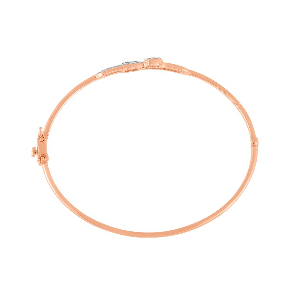 Classy Diamond Studded Rose Gold Bracelet