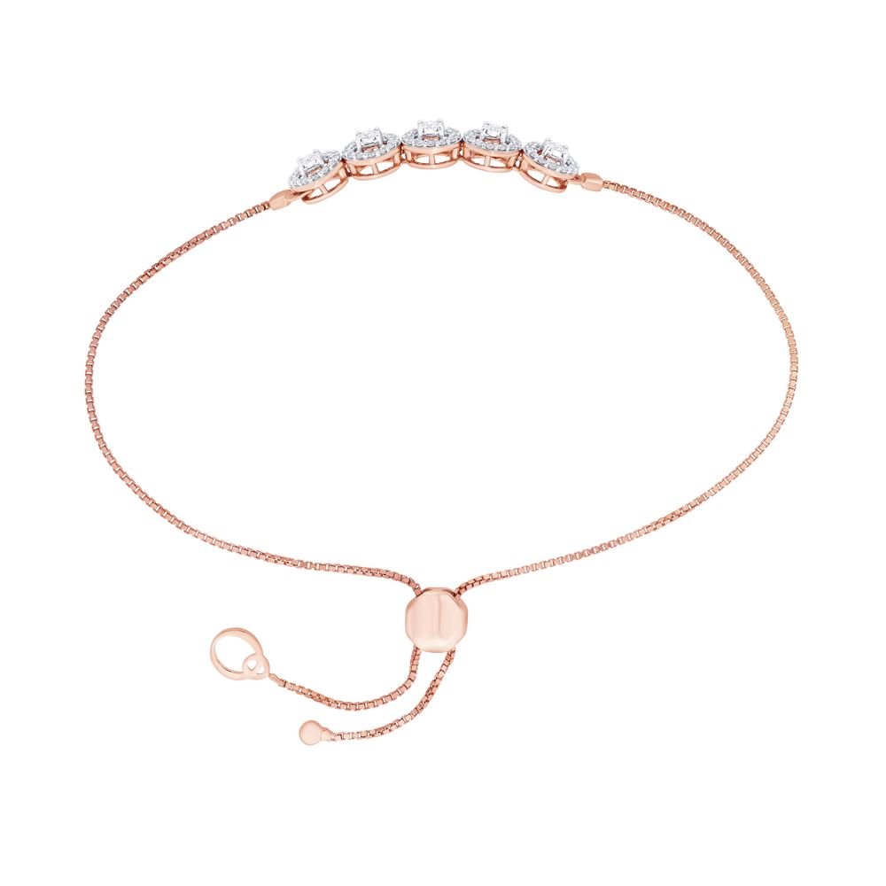Mesmerising Diamond and Rose Gold Astra Bracelet