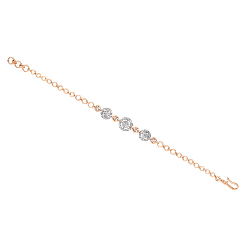 Rose Gold Bracelet Embellished with Diamonds