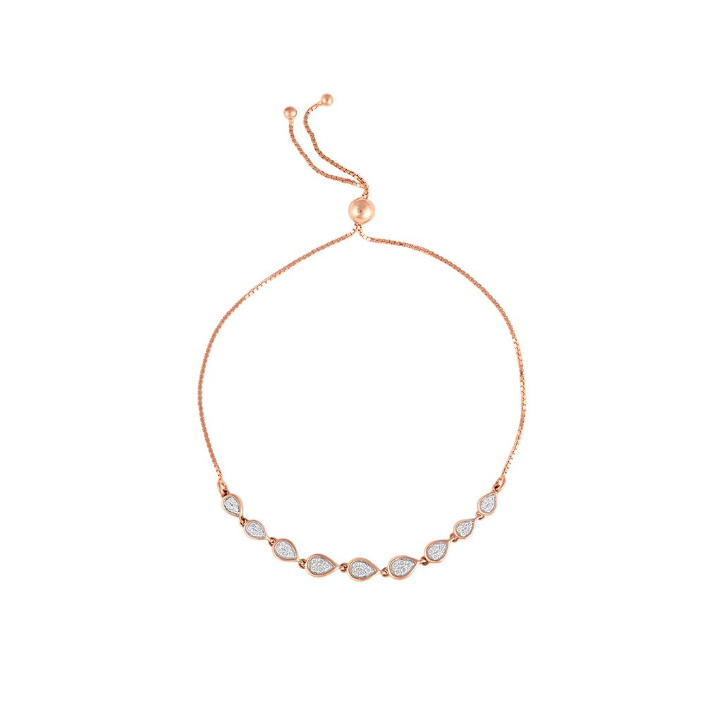 Dazzling Drop Design Diamond Bracelet