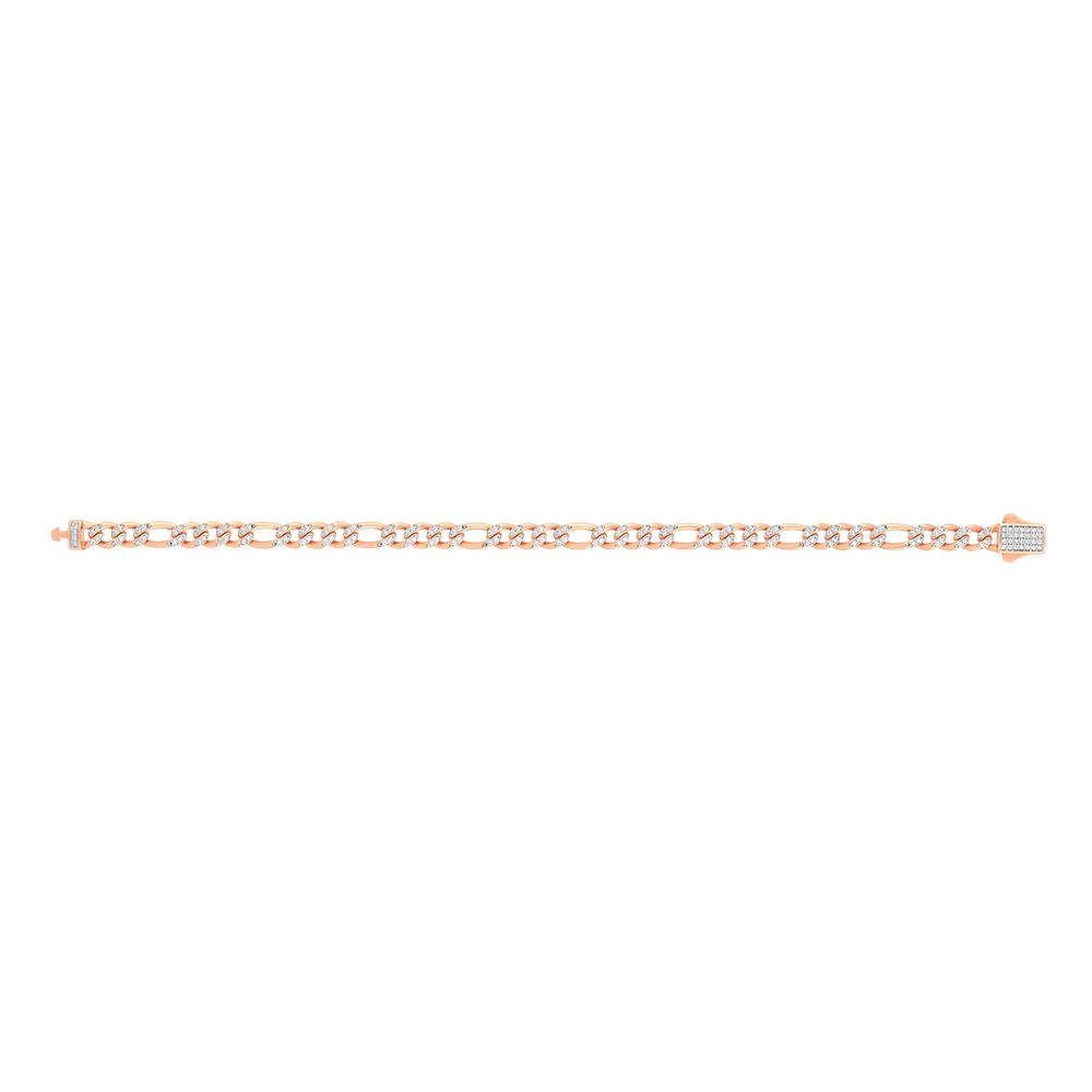 Timeless Diamond and Gold Men's Link Bracelet