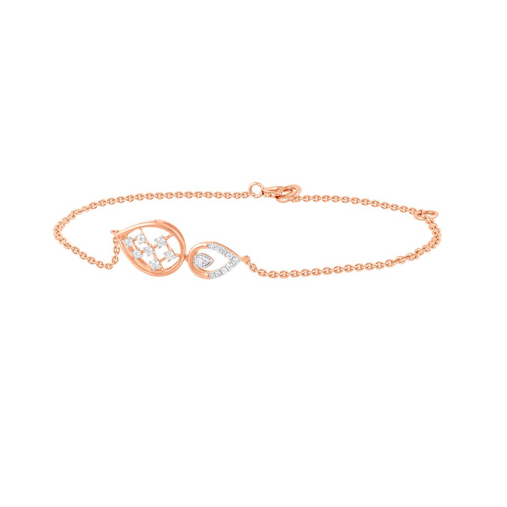 Teardrop Design Diamond Bracelet