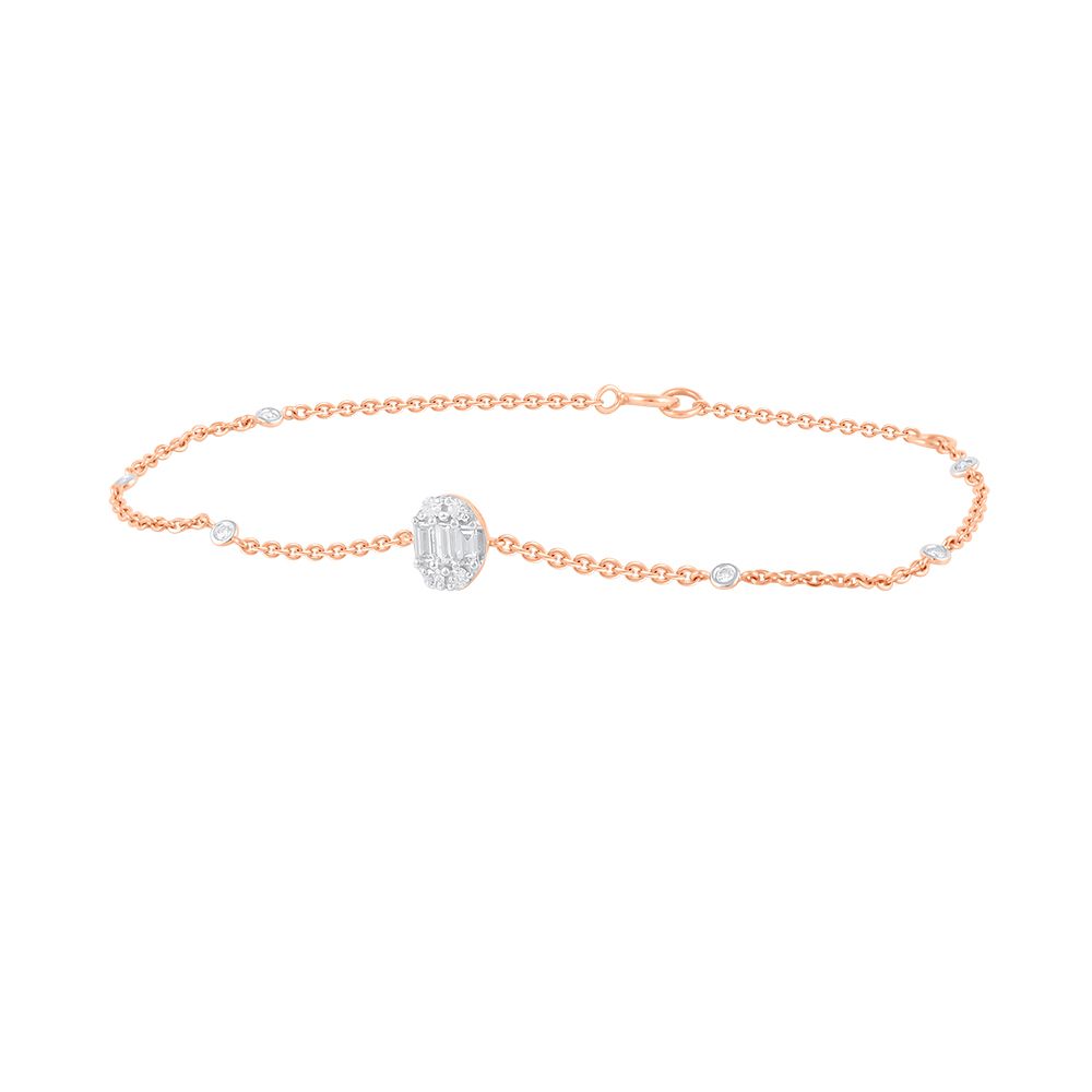 Exquisite Rose Gold and Diamond Bracelet