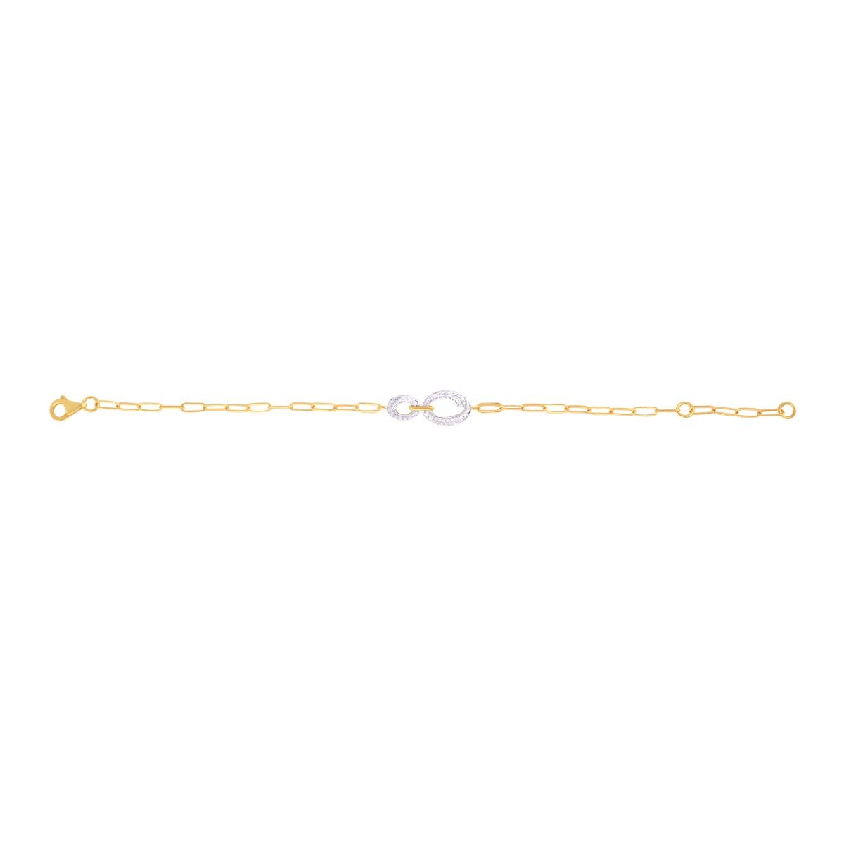 Geometric Diamond Chain Bracelet