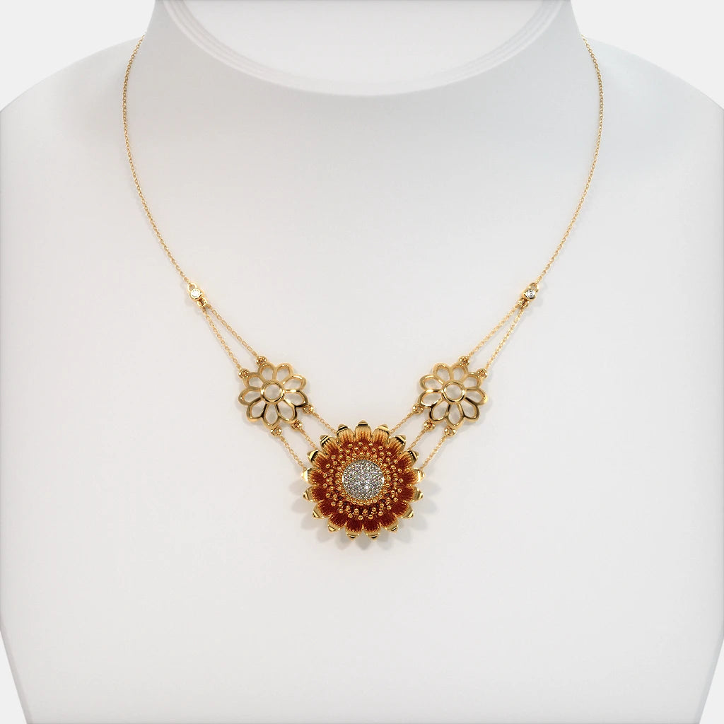 The Heavenly Sunflower Necklace