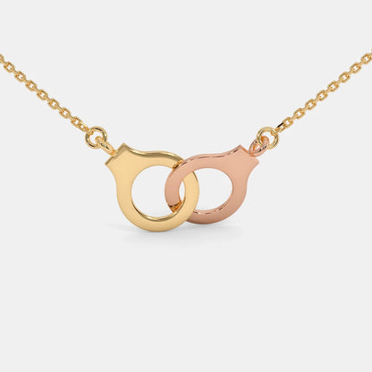 The Hand Cuff Pendant Necklace