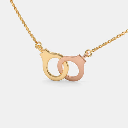 The Hand Cuff Pendant Necklace