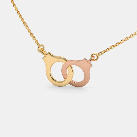 The Hand Cuff Pendant Necklace