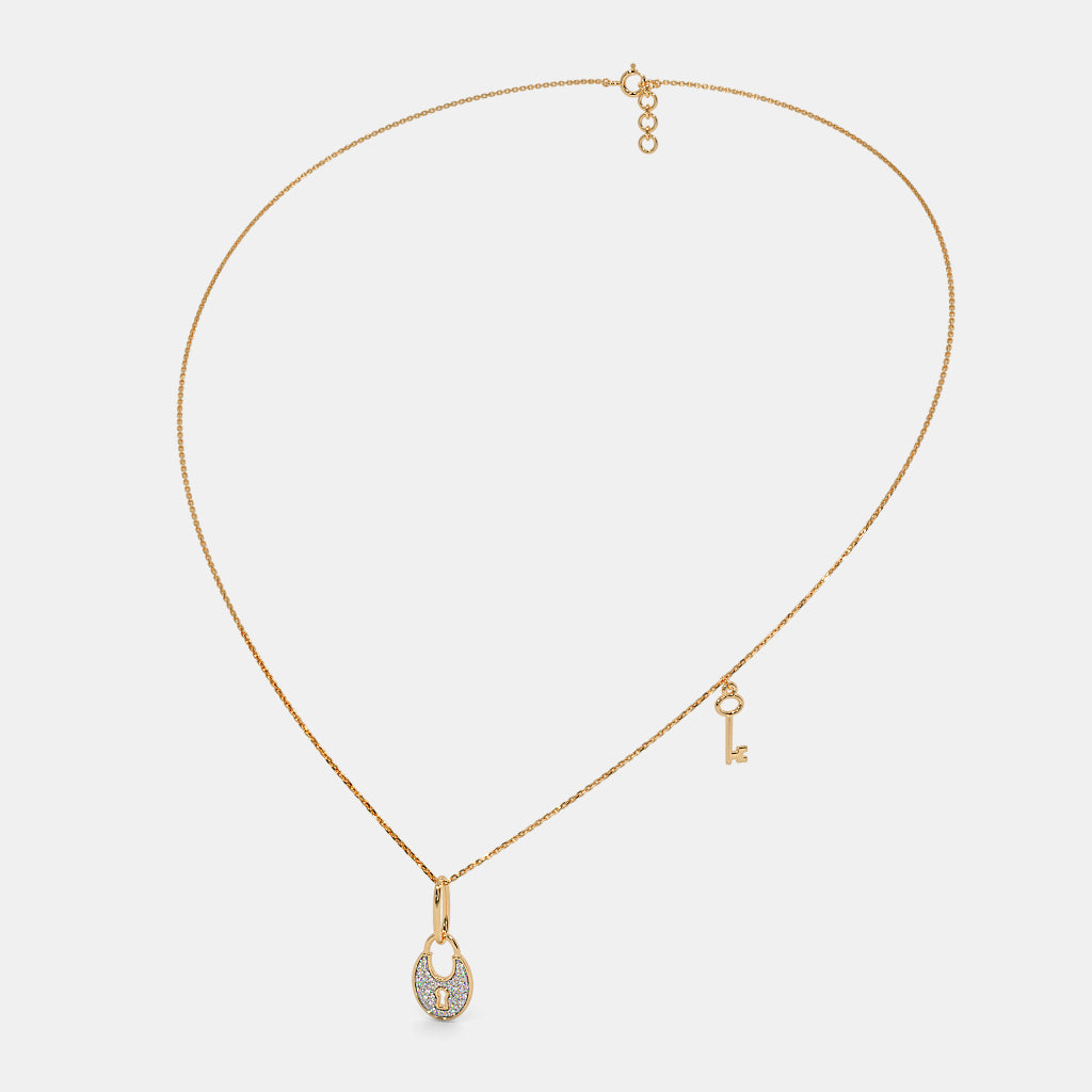 The Lock And Key Pendant Necklace