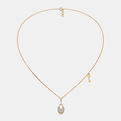 The Lock And Key Pendant Necklace