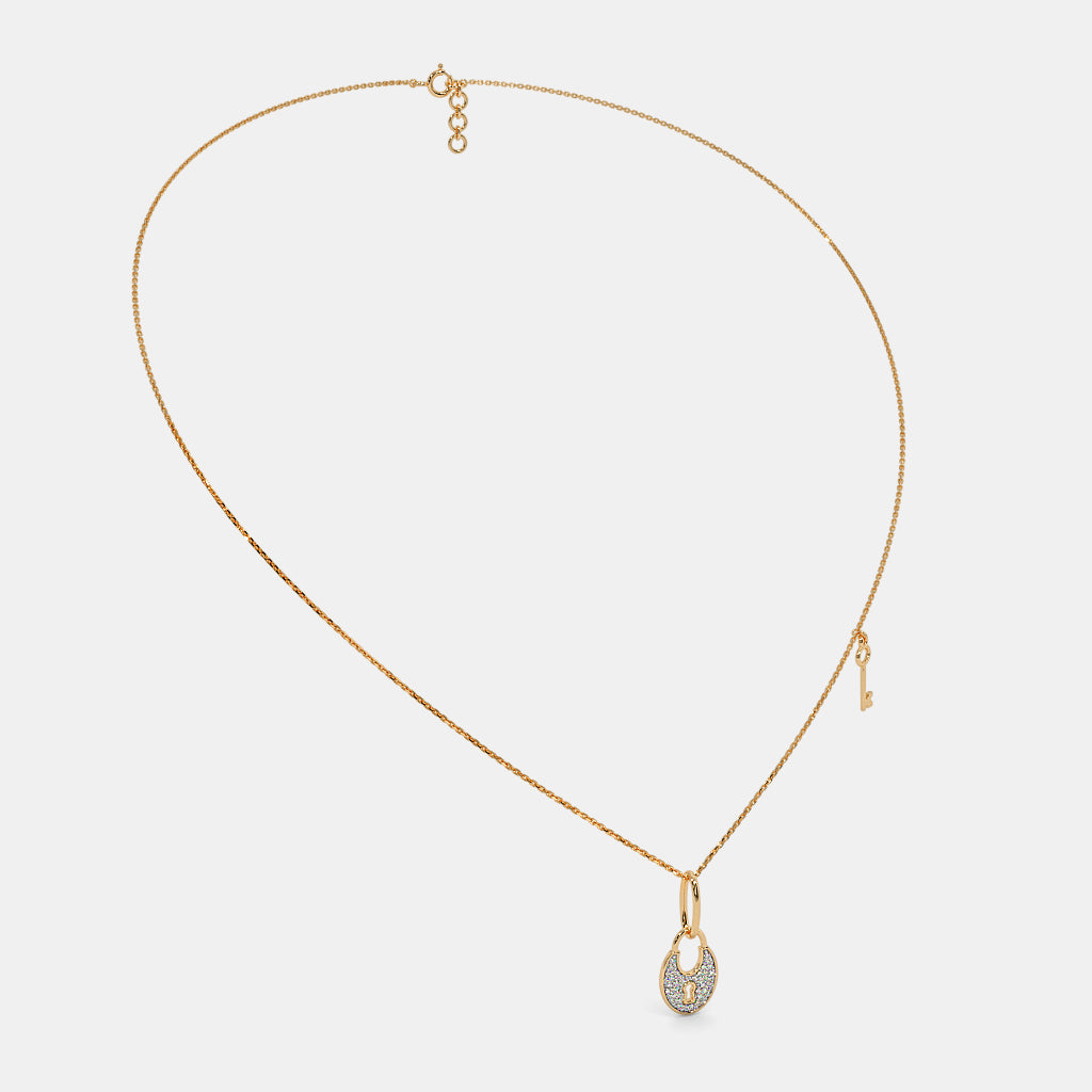 The Lock And Key Pendant Necklace
