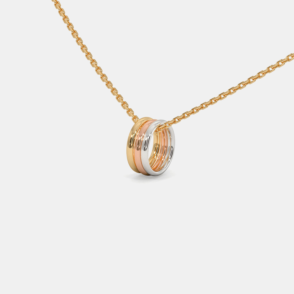 The Trio Ring Pendant Necklace