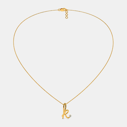 The Cursive K Necklace