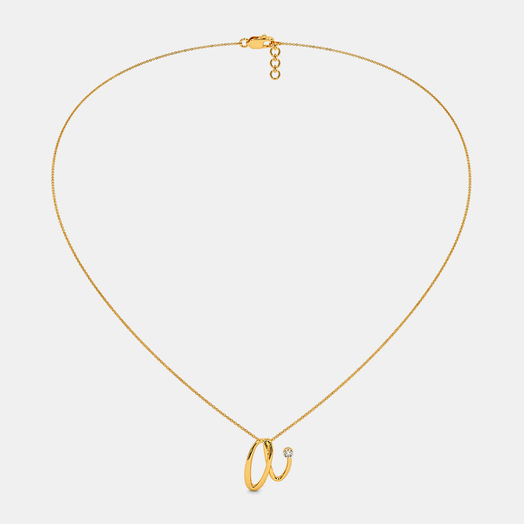 The Cursive A Necklace