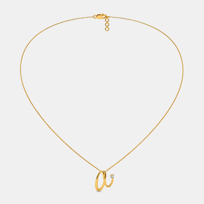 The Cursive A Necklace