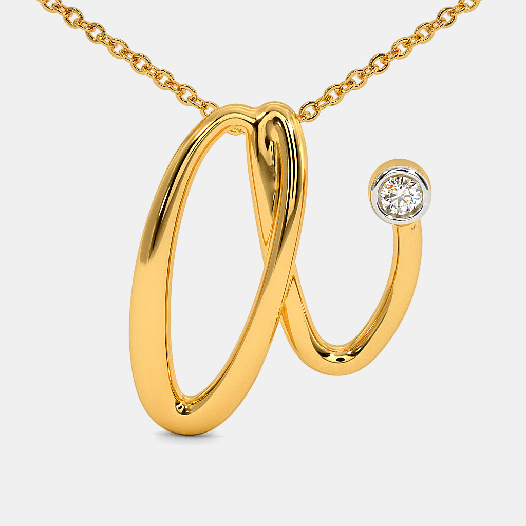 The Cursive A Necklace
