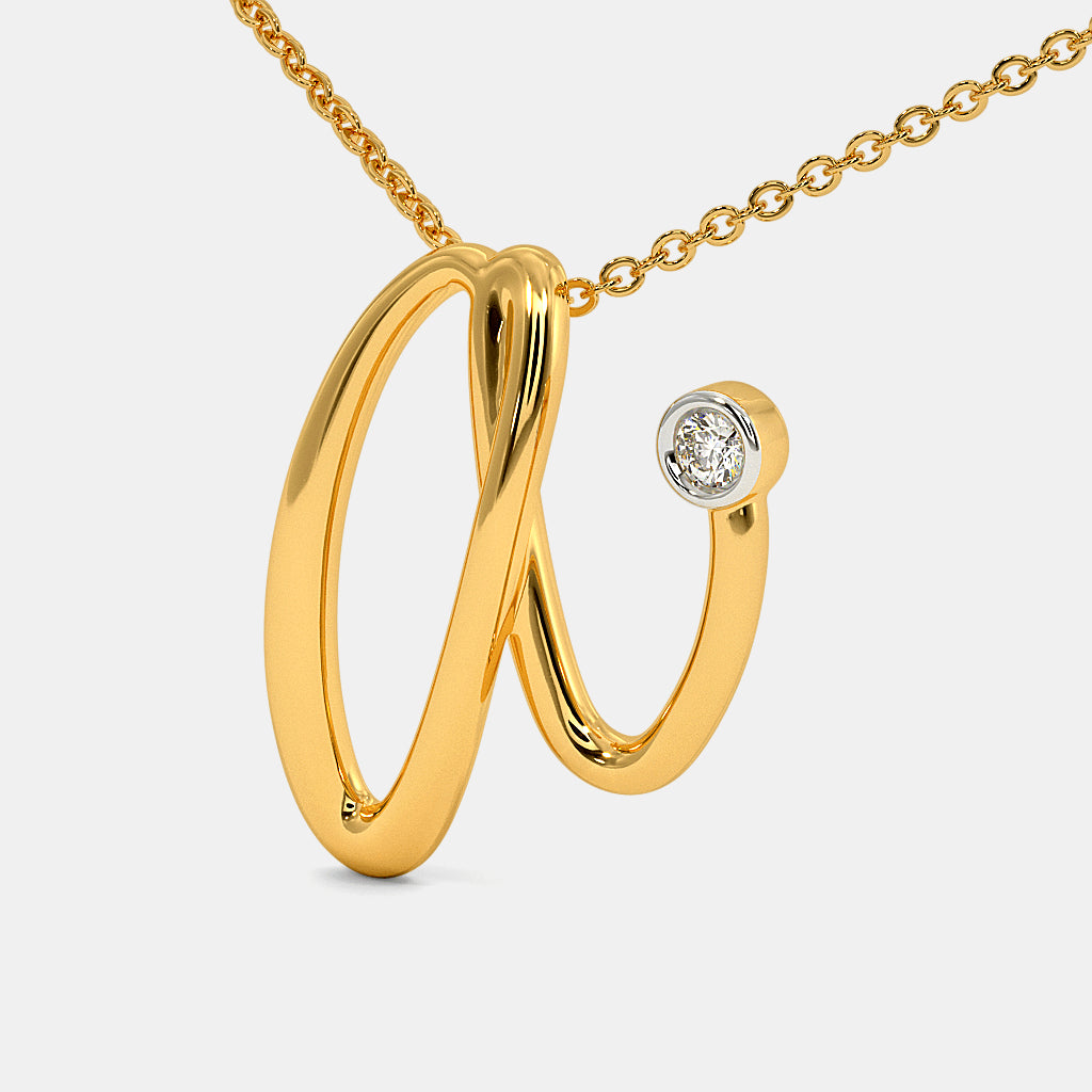 The Cursive A Necklace