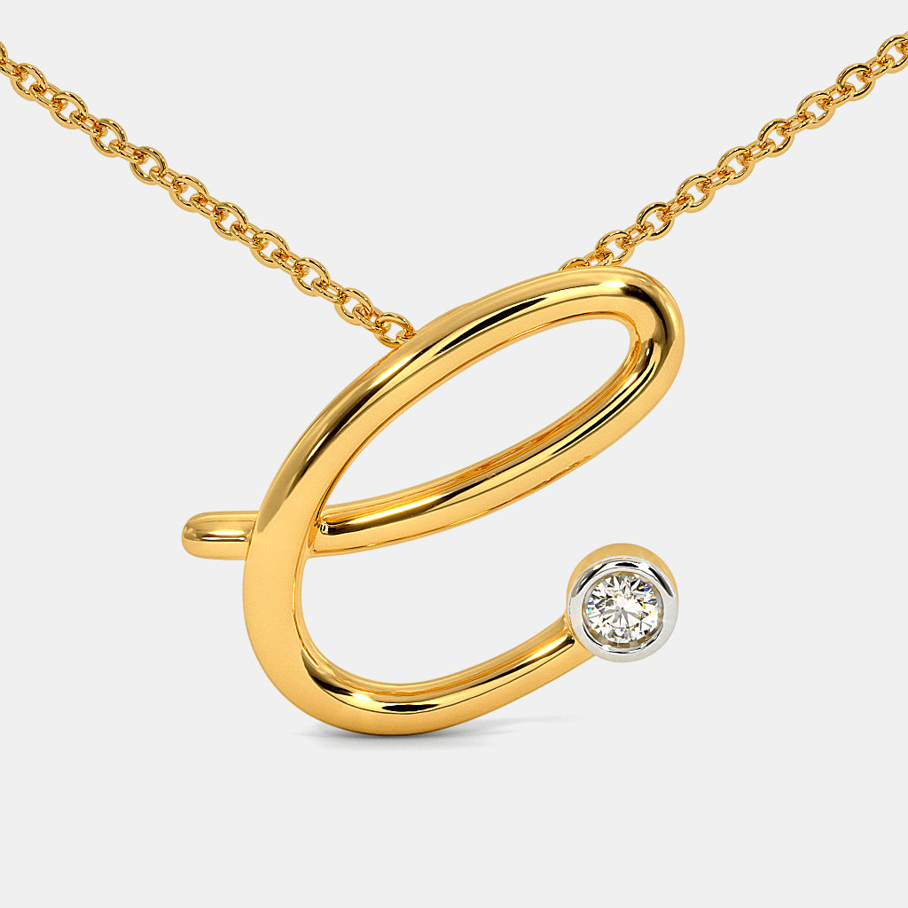 The Cursive E Necklace
