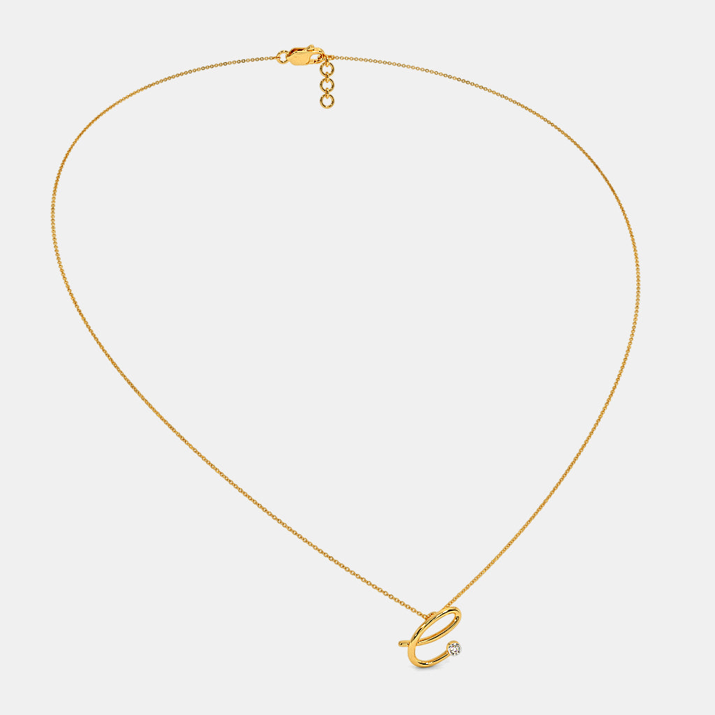 The Cursive E Necklace